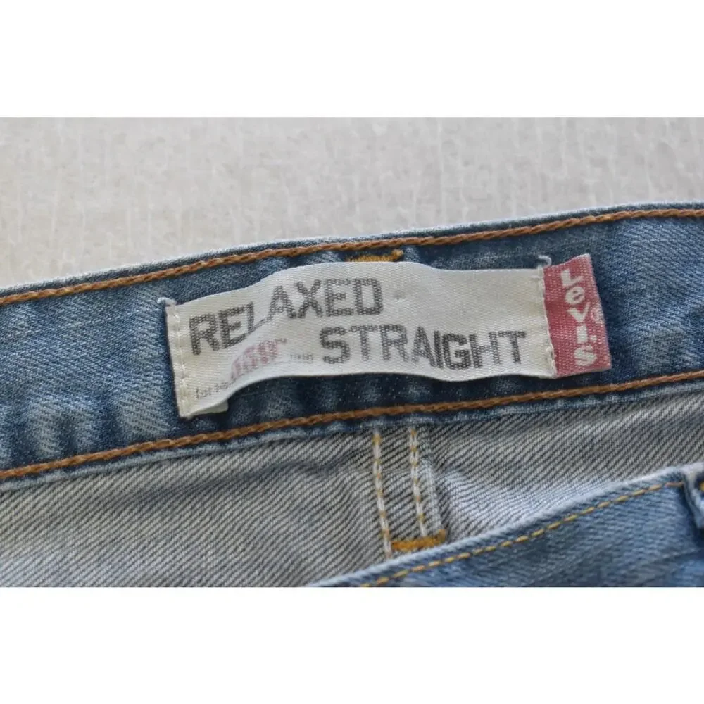 Levi's‎ 559 Relaxed Straight Fit Rugged Blue Denim Jeans Mens Size 36 x 32